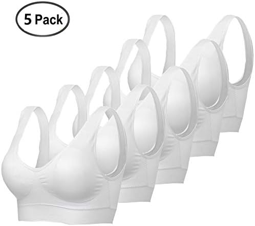 TOBWIZU Sports Bras for Women,Seamless Sleep Bra with Removable Pads Yoga Gym Activity Everyday Wear