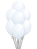 Qualatex Opaque White Biodegradable Latex Balloons, 5-Inch Round (100-Units)