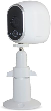 Cam Smart Security Wall Mount- Adjustable Indoor/Outdoor Metal Mount for Arlo Cam and Other Compatible Models by OXUNO- White