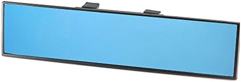 ルームミラー ワイド 横幅308cm 高級車で定番のブルーレンズ 汎用 ブルー ブラック A 平面鏡 平面タイプ 曲面鏡 ワイドミラー 車 代引き不可 広角