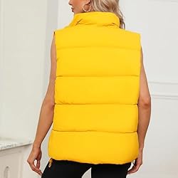 Century Star Yellow Puffer Vest Women Puffer Vest