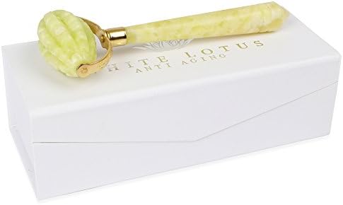 White Lotus Intensive Massage Jade Roller. The Jade Massager Jade Facial Roller Is Designed To Create Powerful Stimulation To Improve Blood Flow To The Skin And Enhance Health And Beauty