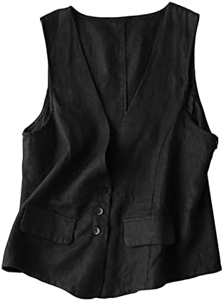 Chaleco De Lino Para Mujer - Sin Mangas, Oversize, Ligero, Ideal Para Verano Y Capas Sobre Camisetas O Blusas