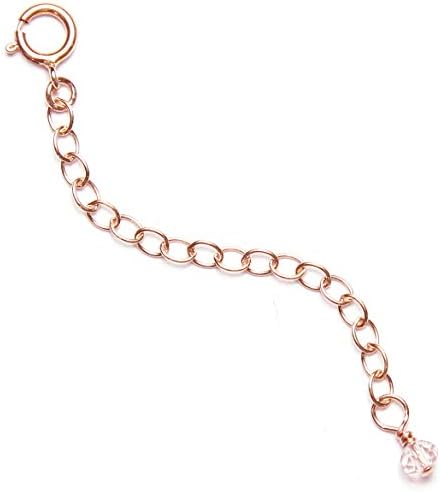 BENIQUE Necklace Bracelet Extenders for Women - Rose Gold Filled, Fully Adjustable Chain, Delicate Durable Strong Removable, Made in USA