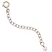 BENIQUE Necklace Bracelet Extenders for Women - 14K Gold Filled, Fully Adjustable Chain, Durable Strong Removable Delicate, Made in USA (Rose Gold Filled / 2