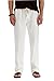NITAGUT Men Casual Beach Trousers Linen Summer Pants (Large(US 38-40), 06White)
