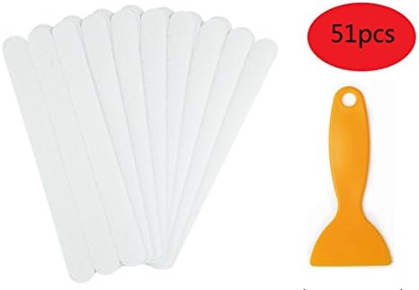 Alwaysuc Bathtub Non Slip Stickers by (51 Strips) Anti Skid Tape for Shower, Tub, Steps, Floor - Extra Strength Adhesive Grip Safety Treads for Baby, Senior, Adult (Clear)