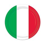 Red, White & Green Plates   (8/Pkg)