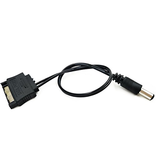 SATA Power Cable - 15Pin SATA Male Connector to DC 5.5 x 2.1mm Male Connctor with 18AWG Cable - DC 12V Output for Hard Drive Disk HDD/SSD SATA Converter Adapter and RGB LED Computer Lights - Thumbnail 4