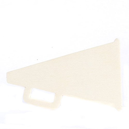 Factory Direct Craft Group of 24 Unfinished Wooden Megaphone Cutouts for Embellishing and Creating