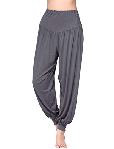ZXH Women High Waist Yoga Pants Sports Workout Harem Pants Casual Dancing Pants