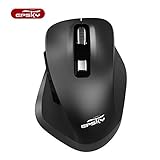 Wireless Mouse Portable Mobile Optical 2.4G Mouse with USB Receiver 5 Adjustable DPI Levels 6 Buttons Black