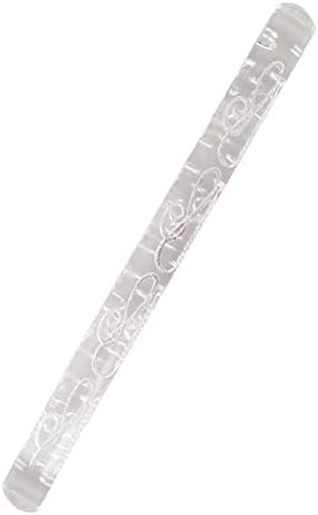 Slendima Merry Christmas Embossing Transparent Acrylic Rolling Pin Roller DIY Decorating Tool for Baking