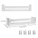 Halcent Floating Shelves Multi-Use Wall Shelf Bookshelf White Wood Display Shelf (2 Pack)