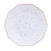 Fire and Creme Stars Foiled Party Paper Plates Gold White Pink Watercolor 9 x 9
