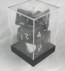 Black Jumbo Polyhedral 7 Piece Dice Set