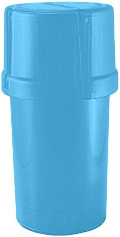 MedTainer Storage Container w/ Built-In Grinder - Transparent Blue by Medtainer