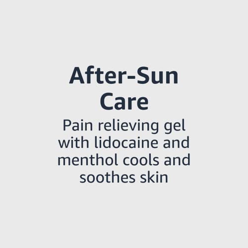 AMAZON BRAND – SOLIMO AFTER SUN GEL WITH ALOE, LIDOCAINE AND MENTHOL, SUNBURN RELIEF, COOLING AND SOOTHING FOR SKIN, 16 FLUID OUNCE (1 PACK)