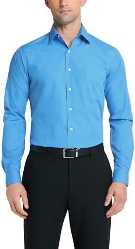 Van Heusen Mens Poplin Fitted Solid Point Collar MNS Dress Shirt Fitted Poplin Solid, Color Pacifico, Size 14.5 Neck 34"-35" Sleeve (S) price in UAE | Amazon UAE | kanbkam Van Heusen Mens Poplin Fitted Solid Point Collar MNS Dress Shirt Fitted Poplin Solid, Color Pacifico, Size 14.5 Neck 34"-35" Sleeve (S) price in UAE | Amazon UAE | kanbkam