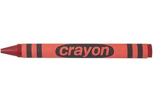 Lucky Art Crayonology 80 Count Single Color Crayons Bulk Pack - RED single color crayon refill - Regular size crayons (5/16" x 3-1/2")