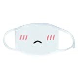 Gaweb White Anime Emoticon Mouth-Muffle Kaomoji Anti-Dust Cute Kawaii Face Mask