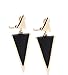 CNCbetter Women Fashion Jewelry Black Triangle Colorful Charms U Shaped Back On Clip Earring