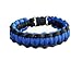 Police Thin Blue Line Black and Blue Paracord Survival Bracelet with Shoelace Charm By Bostonred2010 (Without charm Thin Blue Line Bracelet Size 8)