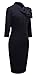 HOMEYEE Women's Vintage Bowknot 3/4 Sleeve Party Dress B244