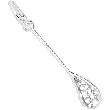Lacrosse Charm In 14k White Gold, Charms for