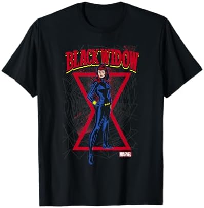 Amazon.com: Marvel Black Widow Classic Retro Comic Swing Graphic T