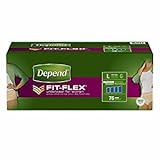 Depend FIT-FLEX Incontinence Underwear for Women with Maximum Absorbency, Size L, 76 ct.