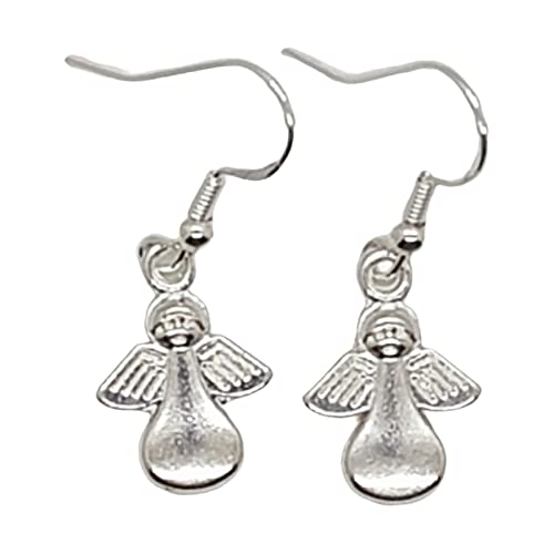 Guardian Angel Earrings Gift Sterling Silver 925 Hooks for Girls, Women, Easter Jewellery Present