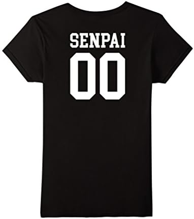Womens Senpai Jersey Anime Manga Japanese T-Shirt Small Black