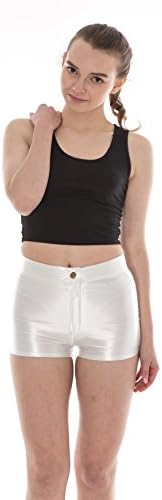 Yomsong Women's High Waist Shiny Satin Sexy Disco Short Pants 9 Colors