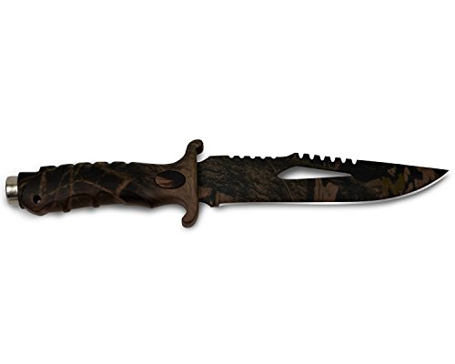 image for Yes4All Camo Coated H152B Hunting Survival Tactical Knife Bowie Fixed 