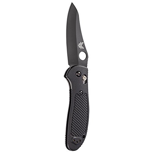 Benchmade - Griptilian 555HG, Plain Sheepsfoot, Black Glass-Filled Nylon Handle, Coated Finish