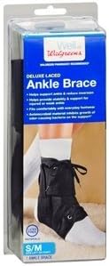 Walgreens Deluxe Laced Ankle Brace, Small/Medium, 1 ea by Walgreens