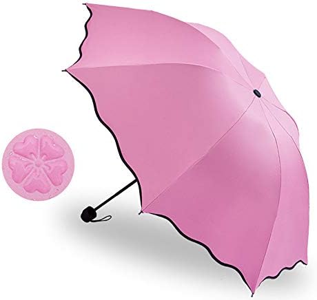 HUIHUAN Mini Portable Umbrella, Encounter Water Flowering Umbrella, Lady, Anti-UV Sunscreen, Sunshade, Rain, Folding, Three-Fold Umbrella