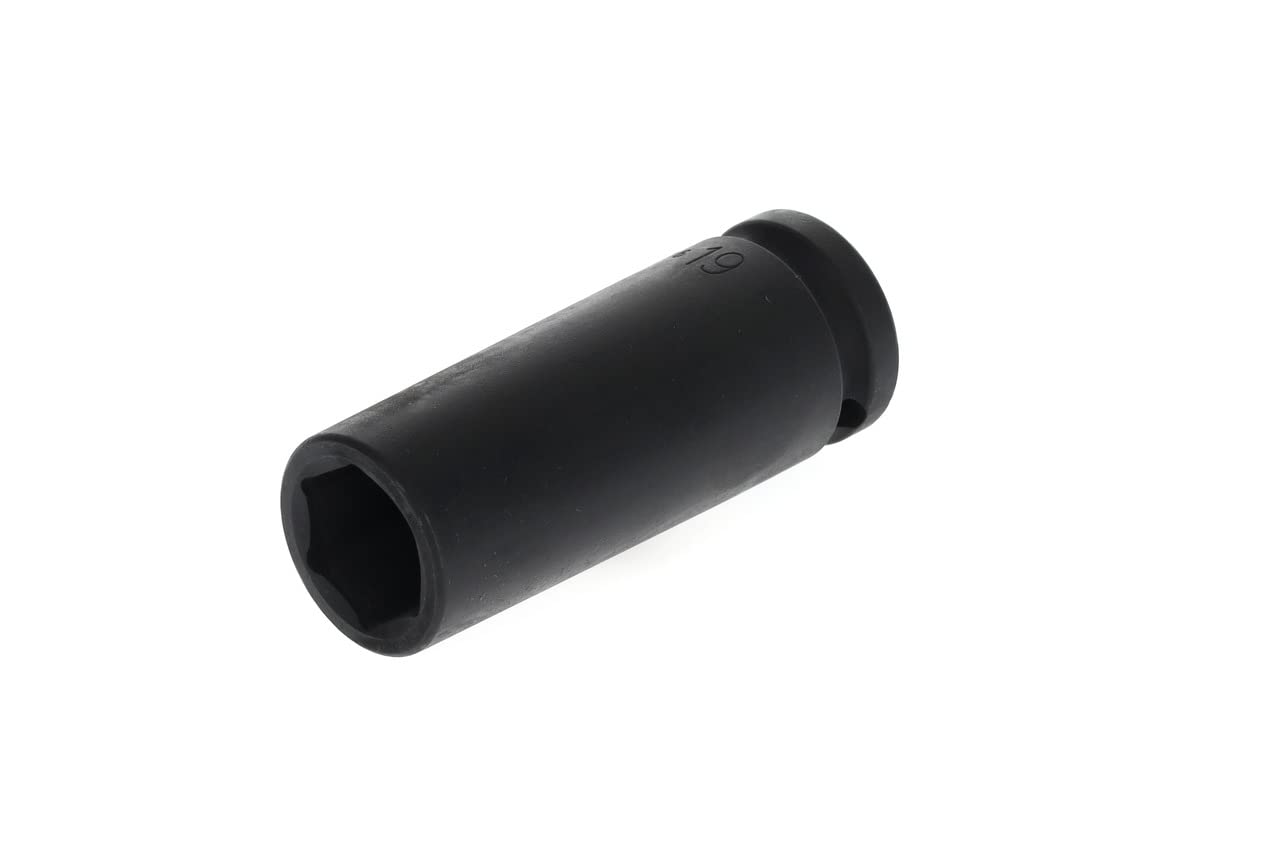 GEDORE red Impact wrench socket, Socket, 1/2" 12.5 mm drive, Hex, AF 19 mm, Long, Machine-operated, Automotive, R63001916