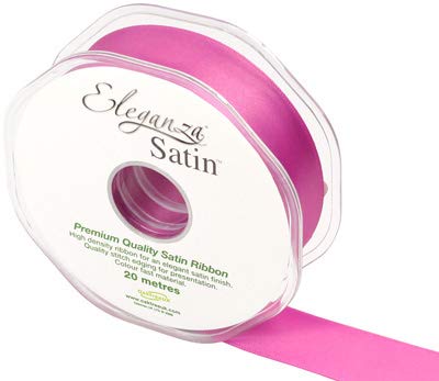 ELEGANZA Double Faced Satin 25mm x 20m Cerise No.29