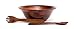Lipper International Cherry Finished Flared Serving Bowl with 2 Server Utensils, Large, 14
