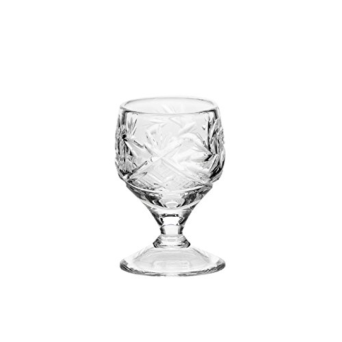 Neman, Set of 16 Oz. Crystal Decanter and Six 1.5 Oz. Vodka Shot Glasses, Hand-Made Crystal Cut Liquor Sherry Shots and Carafe with Stopper, 1+6-Piece Set - Thumbnail 2