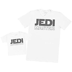 Jedi Master & Jedi Apprentice – Maak een set – Gecoördineerde cadeauset voor vader en baby – Heren-T-shirt en baby-T…