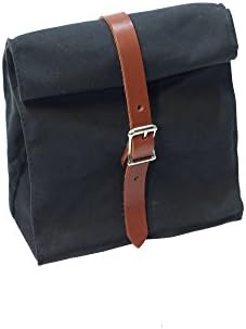 Lunch Tote - Waxed Canvas - Black - Made in USA