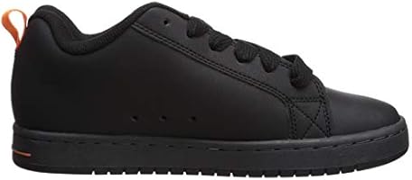 dc court graffik all black skate shoes