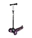 YBIKE GLX Pro Scooter, Black and Purple Kick Scooter, 12cm
