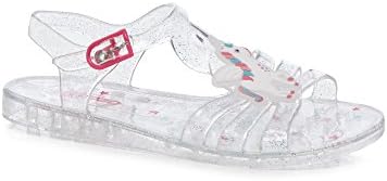 Bluezoo Kids Girls' Silver Unicorn Jelly Sandals