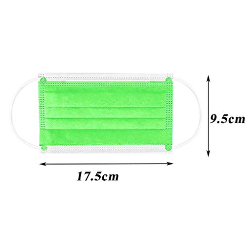 Disposable Face Shields- Pack of 50-Green (50PC, Green)
