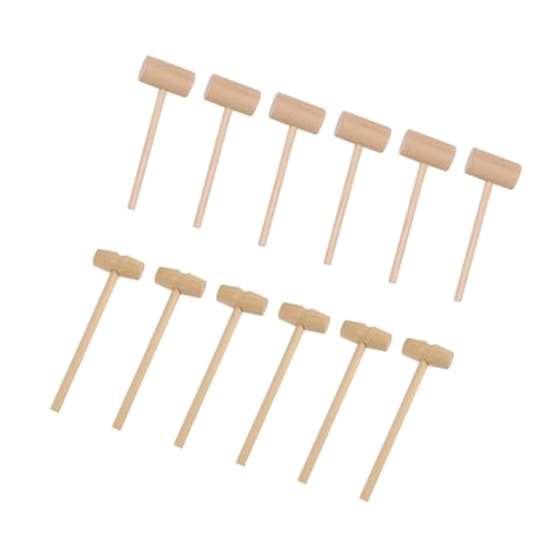 Alipis 20pcs Wooden Mini Hammers Hammers for Crafts Educational Play Safe Toy for Boys and Girls