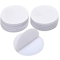 BRAVESHINE Hoop and Loop Dots - 12PCS Strong Adhesive Double Sided Wall Tape Sticky Back Coins Tape for Craft Envelopes Bags Seal - Industrial Strength Mounting Fastener- Round 1.5Inch, White